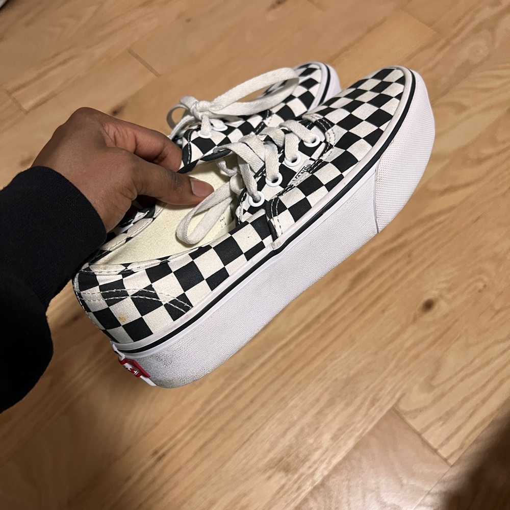 Platform Checkered Vans